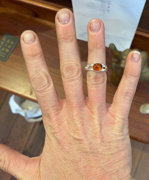 The Flow Amber Ring